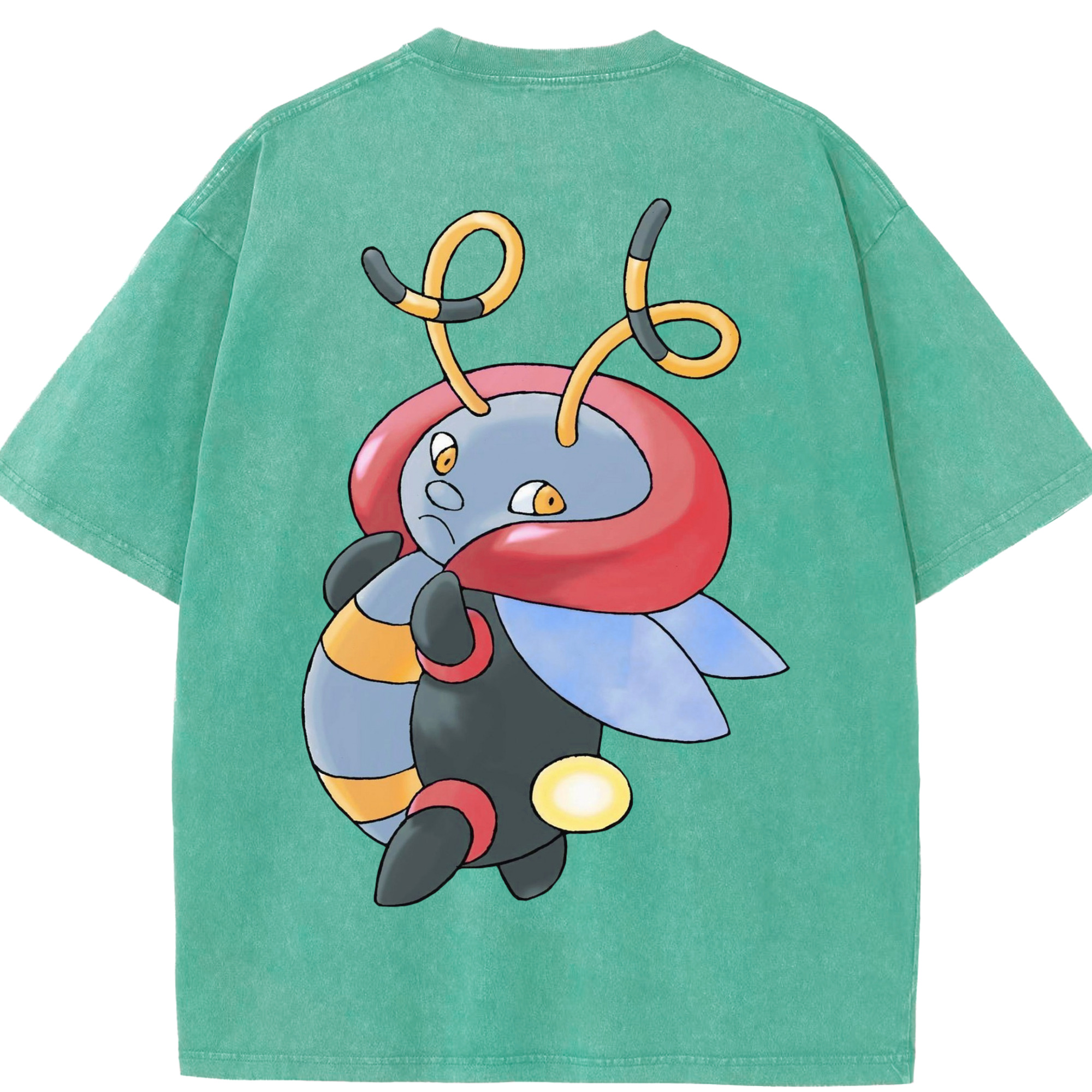 （画像用） ポケットモンスター Pokémon 綿100% ヴィンテージ風 半袖Tシャツ（背面プリント）